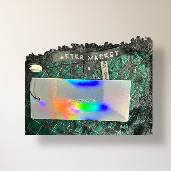 After Market Black Lace Midi Slip Dress Sheer Layered Gothic Witchy Romantic S - Picture 7 of 10